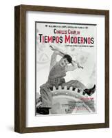 Modern Times, Spanish Movie Poster, 1936-null-Framed Art Print