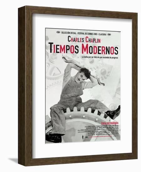 Modern Times, Spanish Movie Poster, 1936-null-Framed Art Print