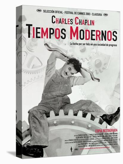 Modern Times, Spanish Movie Poster, 1936-null-Stretched Canvas