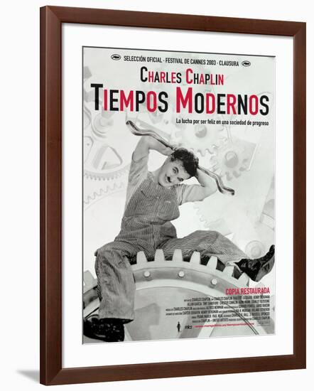 Modern Times, Spanish Movie Poster, 1936-null-Framed Art Print