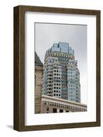 Modern Tower in Boston beyond Classic Buildings-dbvirago-Framed Photographic Print