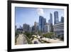 Modern towers along the harbour front on Hong Kong Island, Hong Kong, China, Asia-Fraser Hall-Framed Photographic Print