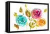 Modern Trio of Blooms I-Lanie Loreth-Framed Stretched Canvas