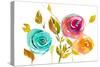 Modern Trio of Blooms I-Lanie Loreth-Stretched Canvas