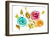 Modern Trio of Blooms I-Lanie Loreth-Framed Art Print