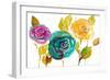 Modern Trio of Blooms II-Lanie Loreth-Framed Art Print