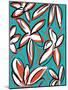 Modern Turquoise Floral-Jan Weiss-Mounted Art Print