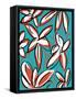 Modern Turquoise Floral-Jan Weiss-Framed Stretched Canvas