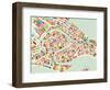 Modern Venice Map-Nikki Galapon-Framed Art Print