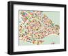 Modern Venice Map-Nikki Galapon-Framed Art Print