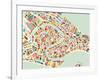 Modern Venice Map-Nikki Galapon-Framed Art Print