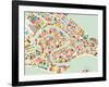 Modern Venice Map-Nikki Galapon-Framed Art Print