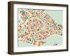 Modern Venice Map-Nikki Galapon-Framed Art Print
