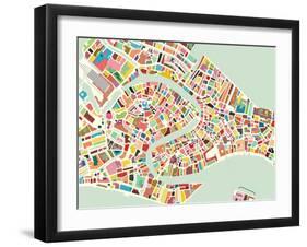 Modern Venice Map-Nikki Galapon-Framed Art Print