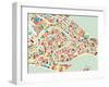 Modern Venice Map-Nikki Galapon-Framed Art Print