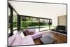 Modern Villa, Interior, Wide Living Room with Pink Divan-zveiger-Mounted Photographic Print