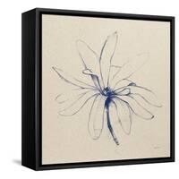 Modern Vintage Floral I Indigo-Avery Tillmon-Framed Stretched Canvas