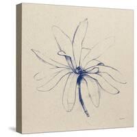 Modern Vintage Floral I Indigo-Avery Tillmon-Stretched Canvas