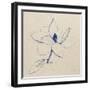 Modern Vintage Floral II Indigo-Avery Tillmon-Framed Art Print