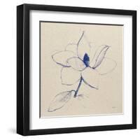 Modern Vintage Floral II Indigo-Avery Tillmon-Framed Art Print