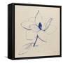 Modern Vintage Floral II Indigo-Avery Tillmon-Framed Stretched Canvas