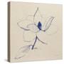 Modern Vintage Floral II Indigo-Avery Tillmon-Stretched Canvas