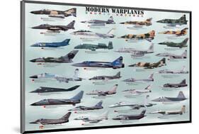 Modern Warplanes-null-Mounted Art Print