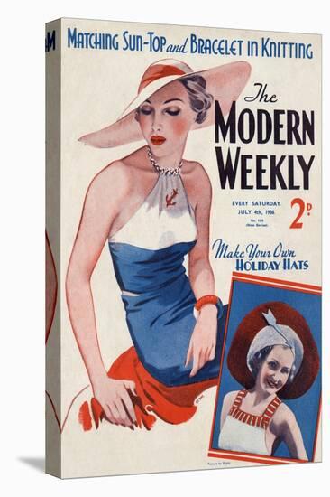 Modern Weekly Magazine Cover-David Wright-Stretched Canvas