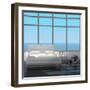 Modern White Bedroom Interior with Seascape View-PlusONE-Framed Photographic Print