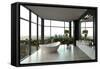 Modern White Luxury Bathroom Interior-PlusONE-Framed Stretched Canvas