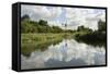 Modern Wind Pump for Pumping Water onto Wicken Fen, Cambridgeshire, UK, June 2011-Terry Whittaker-Framed Stretched Canvas