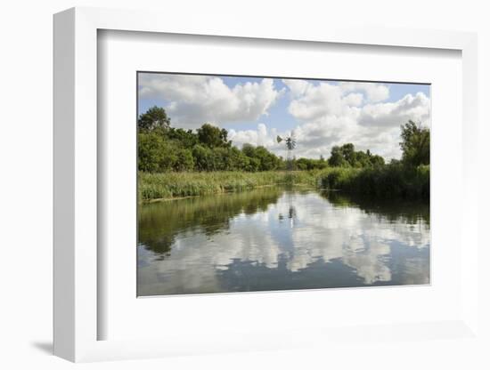 Modern Wind Pump for Pumping Water onto Wicken Fen, Cambridgeshire, UK, June 2011-Terry Whittaker-Framed Photographic Print