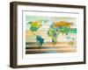 Modern World Map III-null-Framed Art Print