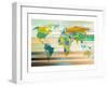 Modern World Map III-null-Framed Art Print