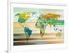 Modern World Map III-null-Framed Art Print