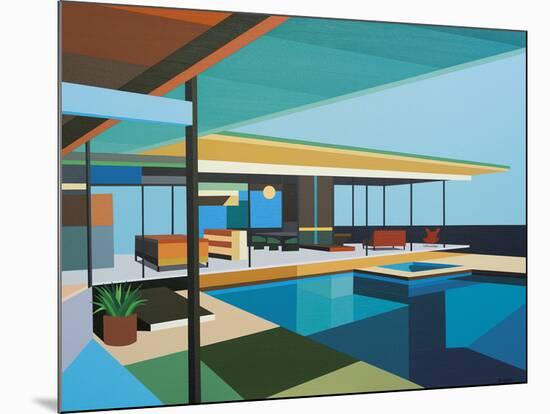 Modernist - Stahl House XI-Andy Burgess-Mounted Giclee Print