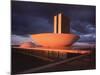 Modernistic Facade of Congress Building Designed by Oscar Niemeyer-Dmitri Kessel-Mounted Photographic Print