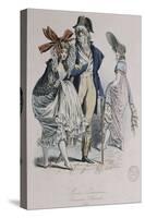 Modes parisiennes ; "Merveilleuses et Incroyables"-Antoine Charles Horace Vernet-Stretched Canvas