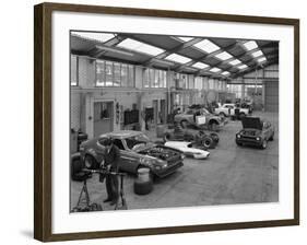 Modified Fords During Race Preparation, Littleborough, Greater Manchester, 1972-Michael Walters-Framed Photographic Print