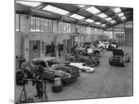 Modified Fords During Race Preparation, Littleborough, Greater Manchester, 1972-Michael Walters-Mounted Photographic Print