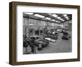 Modified Fords During Race Preparation, Littleborough, Greater Manchester, 1972-Michael Walters-Framed Photographic Print