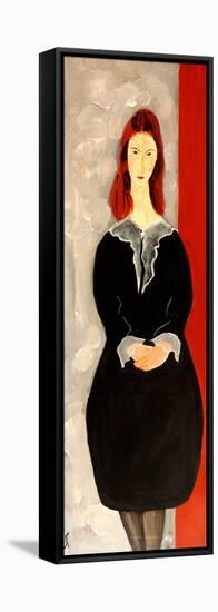 Modigliani Jean Hebuterne with Black Dress, 2016-Susan Adams-Framed Stretched Canvas
