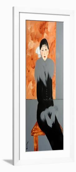 Modigliani Lady with Grey Stole and Gloves, 2016-Susan Adams-Framed Giclee Print