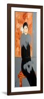 Modigliani Lady with Grey Stole and Gloves, 2016-Susan Adams-Framed Giclee Print