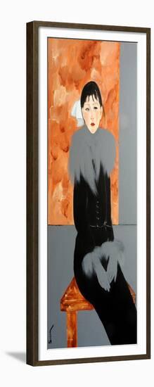 Modigliani Lady with Grey Stole and Gloves, 2016-Susan Adams-Framed Giclee Print