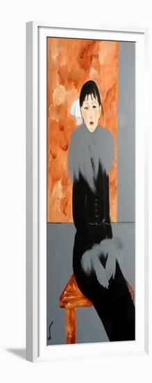 Modigliani Lady with Grey Stole and Gloves, 2016-Susan Adams-Framed Giclee Print