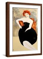 Modigliani with Pearls, 2016-Susan Adams-Framed Giclee Print