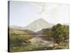 Moel Hebog from the Stepping Stone-Henry John Boddington-Stretched Canvas