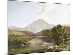 Moel Hebog from the Stepping Stone-Henry John Boddington-Mounted Giclee Print