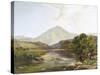 Moel Hebog from the Stepping Stone-Henry John Boddington-Stretched Canvas